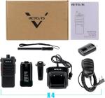 Retevis RT86 Walkie Talkies Long Range, 2 Way Radio with Shoulder Mic, Heavy Duty Two Way Radios Rechargeable, Handheld, High Power, 2600mAh, for Security Property Hunting(4 Pack)