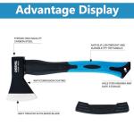15” Carbon Steel Chopping Axe with Shock-Reducing Handle