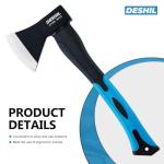 15” Carbon Steel Chopping Axe with Shock-Reducing Handle