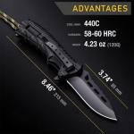 Grand Way Spring Assisted Pocket Knife & Survival Tools