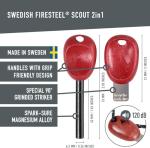 2-in-1 Ferro Rod Fire Starter Kit