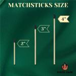 IGNITE EASE 3" Black Safety Matches 100 Count Bulk with Striker, Long Reach Wooden Matchsticks for Candles, Bathroom Decor, Fireplace, Camping, Gifts