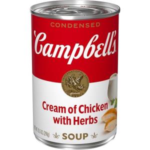 Campbell's Condensed Cream of Chicken Soup With Herbs, 10.5 oz Can