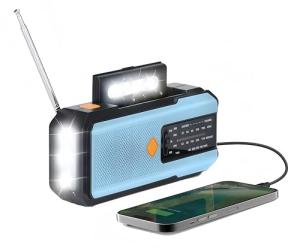 Emergency Weather Radio, Emergency Hand Crank Solar Weather Radio, 18500mWh Rechargeable Emergency Hand Crank Radio, AM/FM NOAA Weather Radio, Emergency Radio with LED Flashlight & Reading Lamp