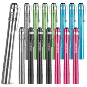 SEAMAGIC 15-Pack LED Penlight - Pocket Bulk Pen Light Flashlight with Clip, 30-Piece Dry Batteries Included, Mini Pen Light for Inspection, Repairing, Camping and Training Course (15-Pack)