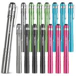 SEAMAGIC 15-Pack LED Penlight - Pocket Bulk Pen Light Flashlight with Clip, 30-Piece Dry Batteries Included, Mini Pen Light for Inspection, Repairing, Camping and Training Course (15-Pack)