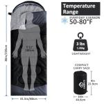 oaskys Camping Sleeping Bag - 3 Season Warm & Cool Weather - Summer Spring Fall Lightweight Waterproof for Adults Kids - Camping Gear Equipment, Traveling, and Outdoors