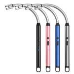 TOPKAY 4 Pack Candle Lighter,Windproof Flameless Electric Lighter Upgraded Plasma USB Rechargeable Long Arc Lighters Matches for Birthday Camping BBQ Grill Fireworks