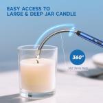 TOPKAY 4 Pack Candle Lighter,Windproof Flameless Electric Lighter Upgraded Plasma USB Rechargeable Long Arc Lighters Matches for Birthday Camping BBQ Grill Fireworks