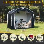 Happy Travel Bike Storage Shed Tent,Outdoor Portable Bicycle Storage Sheds with 210D Oxford Fabric PU4000 Waterproof for 2/3/4/6/8 Bikes,Bike Covers Shelter for Motorcycle,Garden Tools,Toys,Lawn Mower