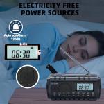 QAUYYW Upgraded 37000mWh Emergency Hand Crank Radio AM/FM with LED Flashlight Solar Radio, Portable Weather Radio, Emergency Cell Phone Charger for Family Outdoor Camping and Emergency Rescue Us