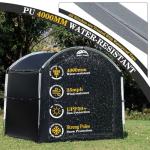 Happy Travel Bike Storage Shed Tent,Outdoor Portable Bicycle Storage Sheds with 210D Oxford Fabric PU4000 Waterproof for 2/3/4/6/8 Bikes,Bike Covers Shelter for Motorcycle,Garden Tools,Toys,Lawn Mower