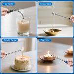 TOPKAY 4 Pack Candle Lighter,Windproof Flameless Electric Lighter Upgraded Plasma USB Rechargeable Long Arc Lighters Matches for Birthday Camping BBQ Grill Fireworks