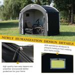 Happy Travel Bike Storage Shed Tent,Outdoor Portable Bicycle Storage Sheds with 210D Oxford Fabric PU4000 Waterproof for 2/3/4/6/8 Bikes,Bike Covers Shelter for Motorcycle,Garden Tools,Toys,Lawn Mower