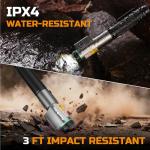 EverBrite Rechargeable EDC Flashlight with White Light and Green Beam, 500 Lumens Zoomable LED Flash Light, Magnetic Work Light with Pocket Clip and USB-C Cable, for Repair Working Camping Emergency