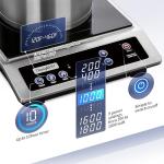 ChangBERT Induction Cooktop, Commercial Grade Portable Cooker, Large 8” Heating Coil, 18/10 Stainless Steel Countertop Burner with NSF Certified, 10 Hours Timer, Powerful 1800W Professional Hot Plate