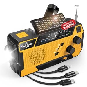 Yestiwc Solar Hand Crank Emergency Radio & Powerbank