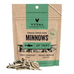 Vital Essentials Freeze Dried Raw Cat Treats, Minnows Treats, 0.5 oz