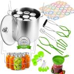 Canning Pot Water Bath Canner 20quart Stock Pot, Stainless Steel Canning Supplies Starter Kit Canner Tools Beginners Canning Kits Accessories with Rack, Tongs, Jar Lifter, Full Canning Set