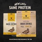 Vital Essentials Freeze Dried Raw Dog Food, Duck Mini Nibs Entree, 25 oz