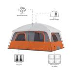 10-Person Family Tent with Gear Loft Organizer