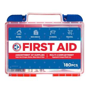 Comprehensive 180-Piece First Aid Kit