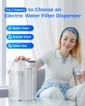 Waterdrop Electric Water Filter Pitcher, Reduce 99.6% of Lead and 45+ Impurities, 200-Gallon Rechargeable Water Dispenser, Instant 15-Cup Countertop System, NSF/ANSI 401&53&42&372, NOT Reduce TDS