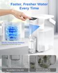 Waterdrop Electric Water Filter Pitcher, Reduce 99.6% of Lead and 45+ Impurities, 200-Gallon Rechargeable Water Dispenser, Instant 15-Cup Countertop System, NSF/ANSI 401&53&42&372, NOT Reduce TDS