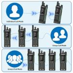 BAOFENG DM32 DMR Radio Handheld Ham Radio 10W Rechargeable Walkie Talkies for Adults (4PCS Batteries) DM-32UV Portable NOAA Weather with GPS,Copy Frequency,USB-C Charging for Survival Gear, 2 Pack