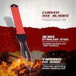 Dream Reach Throwing Axe Set - 6PCS Full Tang Throwing Hatchet with TPR Rubber Sleeve and Protective Sheaths for Recreation and Competition Game