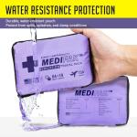 EVERLIT CARE Travel Essential Medicine First Aid Kit I Bonus Medical Supplies I TSA Compliant Mini Size Medkit for Traveling Camping Trips Individually Packed 64 Tablets (Blue)