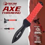 Dream Reach Throwing Axe Set - 6PCS Full Tang Throwing Hatchet with TPR Rubber Sleeve and Protective Sheaths for Recreation and Competition Game