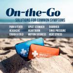 EVERLIT CARE Travel Essential Medicine First Aid Kit I Bonus Medical Supplies I TSA Compliant Mini Size Medkit for Traveling Camping Trips Individually Packed 64 Tablets (Blue)