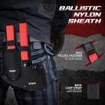 Dream Reach Throwing Axe Set - 6PCS Full Tang Throwing Hatchet with TPR Rubber Sleeve and Protective Sheaths for Recreation and Competition Game