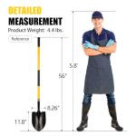 Heavy Duty 56-Inch Gardening Shovel with Fiberglass Handle