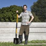 Heavy Duty 56-Inch Gardening Shovel with Fiberglass Handle