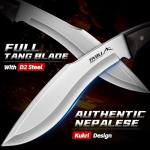 TIVOLI Kukri Fixed Blade Knife - Full Tang Survival Knife with Sheath, Heavy-Duty Hunting Knives for Camping, Bushcraft, Gardening & Outdoor Adventures – Great Gift for Men