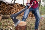 36" Wood Chopping Axe with Shock Absorbing Handle