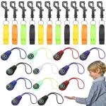 Relaxweex 24 Pcs Compass and Whistle Sets for Kids 12 Mini Hiking Pocket Compass Paracord 12 Small Whistle Keychain Lanyard for Hiking Survival Outdoor Camping Boy Safety Party Favor Toy Bulk
