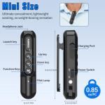 Super Mini Walkie Talkies Long Range for Adults Rechargeable Small Portable Two Way Radios with Earpieces Communication Devices Set Type-C Charger for Baseball Restaurant Supermarkets Hotel,2 Pack