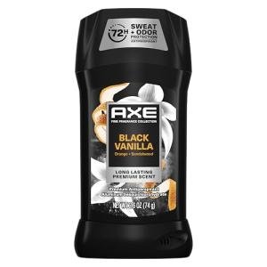AXE Fine Fragrance Collection Antiperspirant Deodorant for Men Black Vanilla 72 Hour Sweat & Odor Protection 2.6 oz