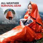 Emergency Sleeping Bag 1 Pack | for Survival Gear and Supplies Life Bivy Sack Waterproof Mylar Emergency Blankets for Survival Kit Car Camping Gear Hiking Tac Bivvy Go Bag Supplies Sleep Sacks Shelter