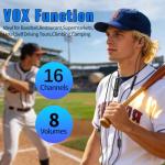 Super Mini Walkie Talkies Long Range for Adults Rechargeable Small Portable Two Way Radios with Earpieces Communication Devices Set Type-C Charger for Baseball Restaurant Supermarkets Hotel,2 Pack