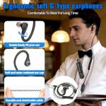 Super Mini Walkie Talkies Long Range for Adults Rechargeable Small Portable Two Way Radios with Earpieces Communication Devices Set Type-C Charger for Baseball Restaurant Supermarkets Hotel,2 Pack