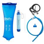 ShuRex Gravity Fed Water Filtration System with Adjustable Tree Strap, Gravity Bag with Filter Straw, Water Purifier Survival for Travel, Backpacking, and Emergency Preparedness (3L)