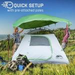 Happy Travel Camping Tent, 4/6 Person Dome Tents for Camping with Rainfly, Waterproof Clip Easy Setup Portable Family Tent with Mesh Windows, 20% More Headroom Backpacking Tents for Camping & Hiking