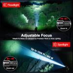 RECHOO Rechargeable Flashlights High Lumens, 7Modes Dual-Switch Flashlight Rechargeable with LCD Digital Display, Super Bright Flashlight Powerful Flash Light LED Flashlights for Home Camping