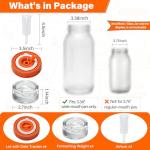 Fermentation Kit for Wide Mouth Mason Fermenting Jar, with 4 Glass Fermentation Weights,4 Fermenting Lids,4 Airlocks (No Jars) Complete Pickling Sauerkraut Kit