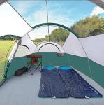 CAMPROS CP Tent-8-Person-Camping-Tents, Waterproof Windproof Family Tent, 5 Large Mesh Windows, Double Layer, Divided Curtain for Separated Room, Portable with Carry Bag - Dark Green
