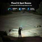 WUBEN X4 EDC LED Flashlight with RGB Light, 1500 Lumens Mini Flashlight with Tactical Switch and Magnetic, IP68 Portable Pocket Clip USB C Flash Light for Camping, Checking, Emergencies